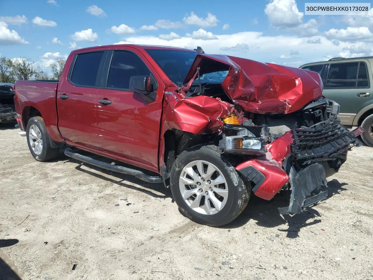 2019 Chevrolet Silverado C1500 Custom VIN: 3GCPWBEHXKG173028 Lot: 69227704