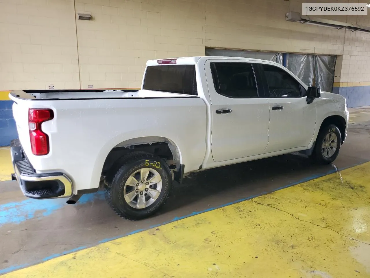 2019 Chevrolet Silverado K1500 Lt VIN: 1GCPYDEK0KZ376592 Lot: 69295384