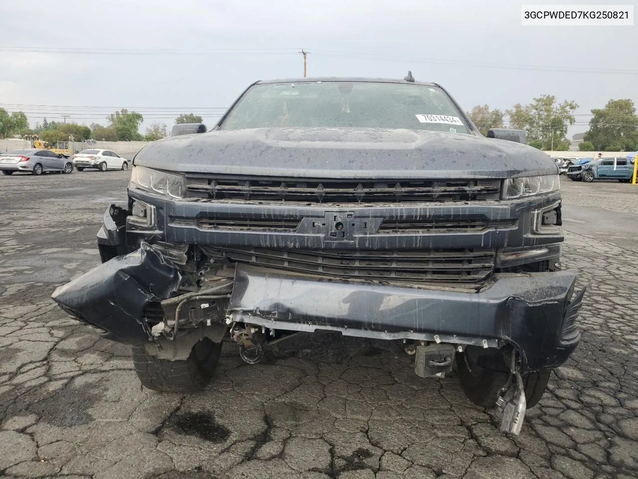 2019 Chevrolet Silverado C1500 Rst VIN: 3GCPWDED7KG250821 Lot: 70314434