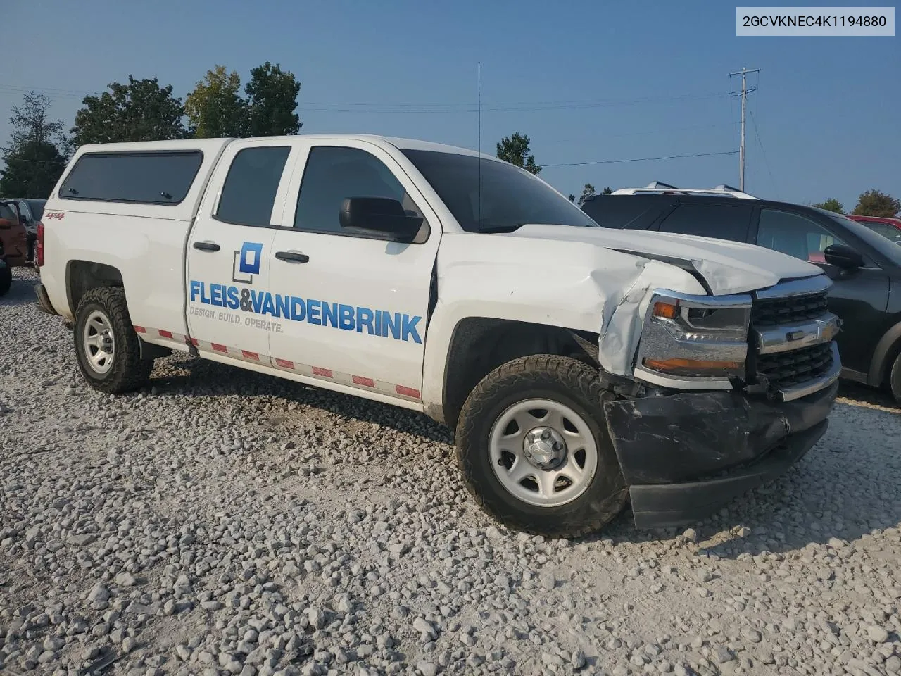 2019 Chevrolet Silverado Ld K1500 Base/Ls VIN: 2GCVKNEC4K1194880 Lot: 71149224