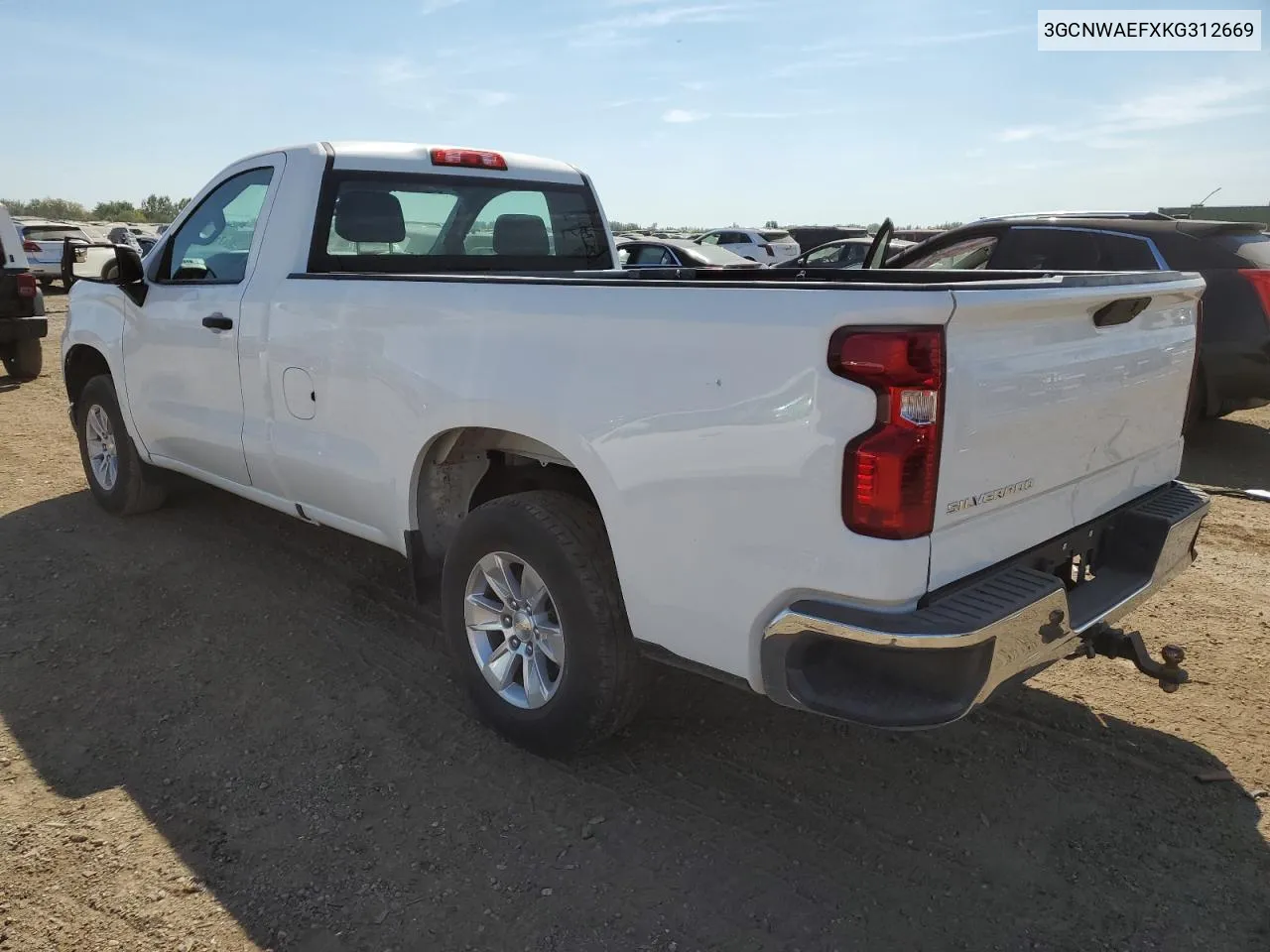 2019 Chevrolet Silverado C1500 VIN: 3GCNWAEFXKG312669 Lot: 71657954