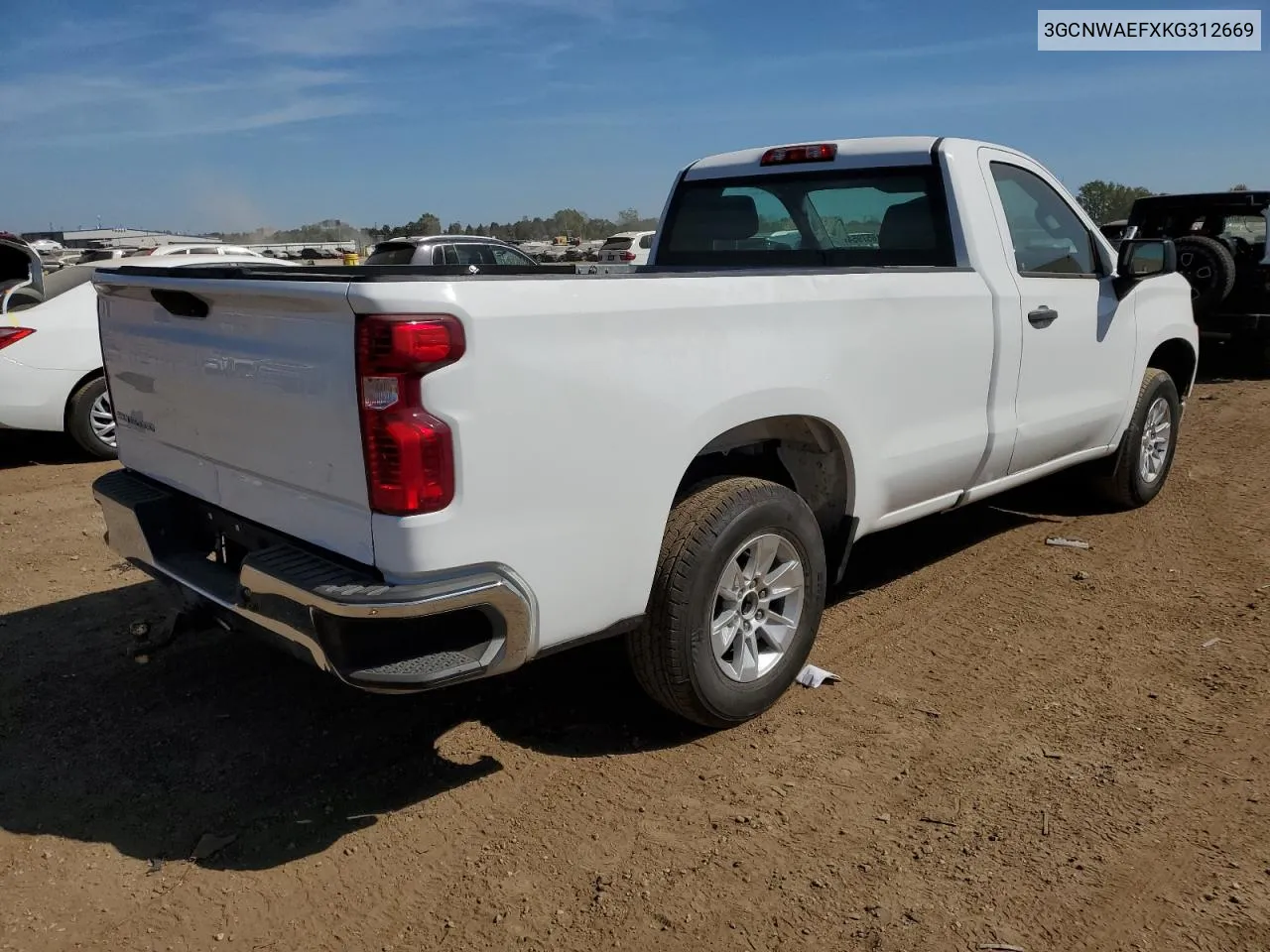 2019 Chevrolet Silverado C1500 VIN: 3GCNWAEFXKG312669 Lot: 71657954