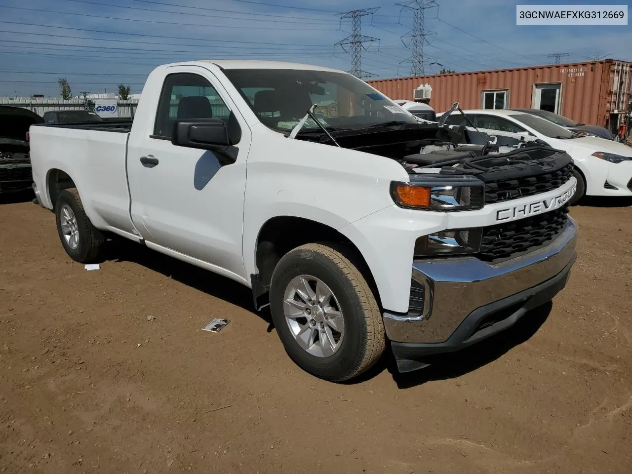 2019 Chevrolet Silverado C1500 VIN: 3GCNWAEFXKG312669 Lot: 71657954