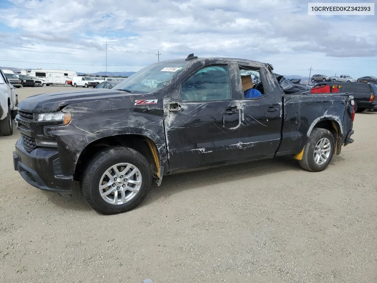 2019 Chevrolet Silverado K1500 Rst VIN: 1GCRYEED0KZ342393 Lot: 71773734