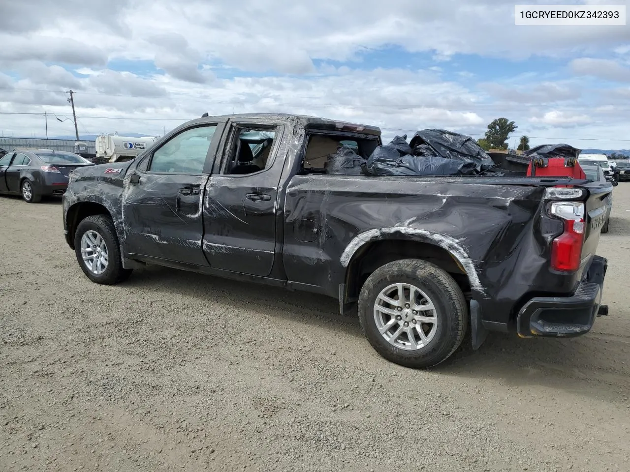 2019 Chevrolet Silverado K1500 Rst VIN: 1GCRYEED0KZ342393 Lot: 71773734