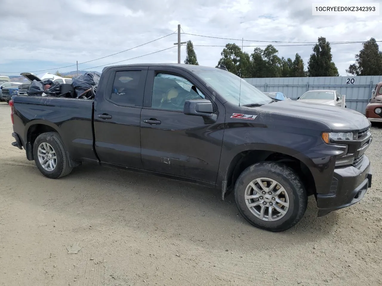 2019 Chevrolet Silverado K1500 Rst VIN: 1GCRYEED0KZ342393 Lot: 71773734