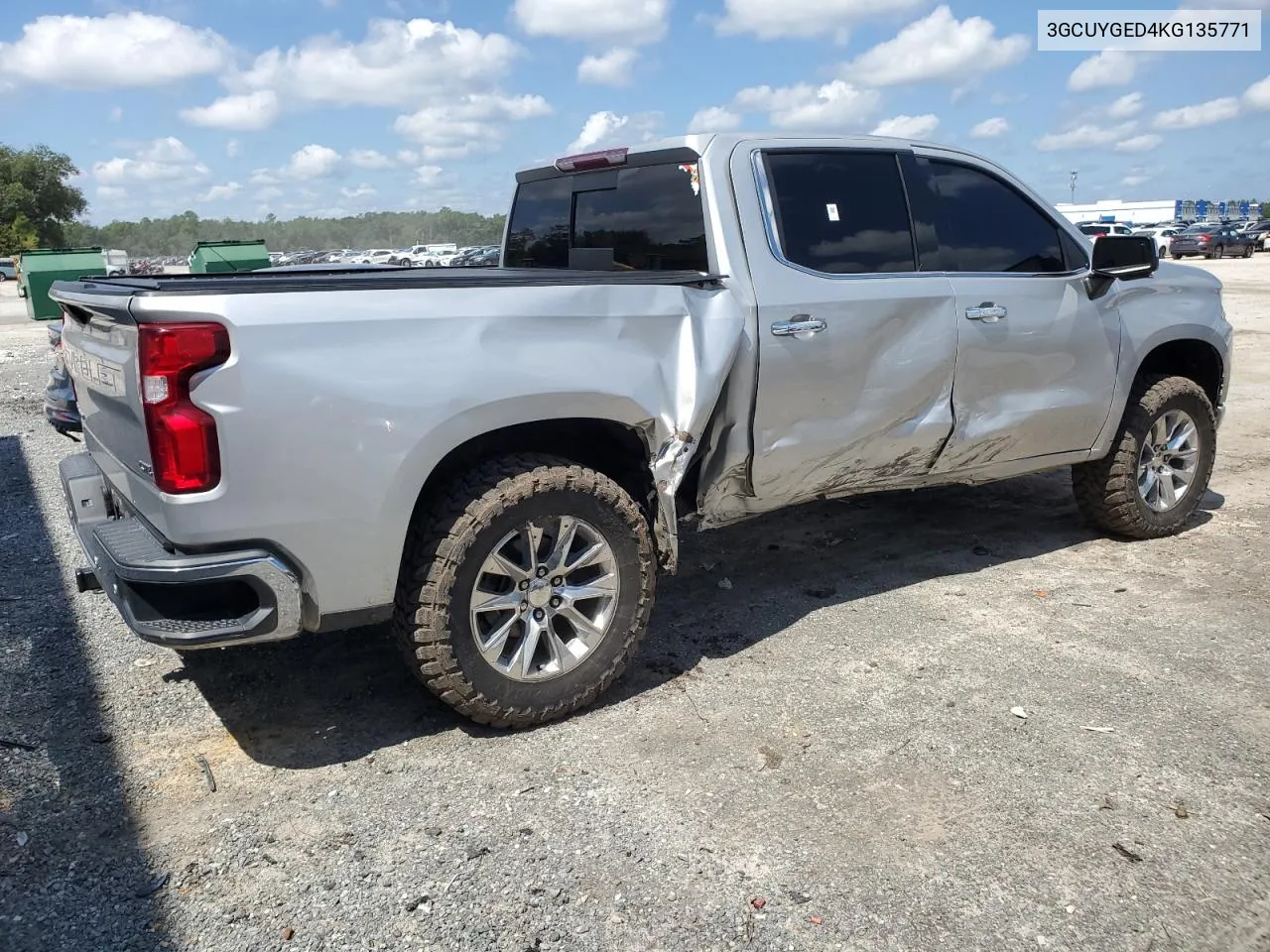 2019 Chevrolet Silverado K1500 Ltz VIN: 3GCUYGED4KG135771 Lot: 71787264