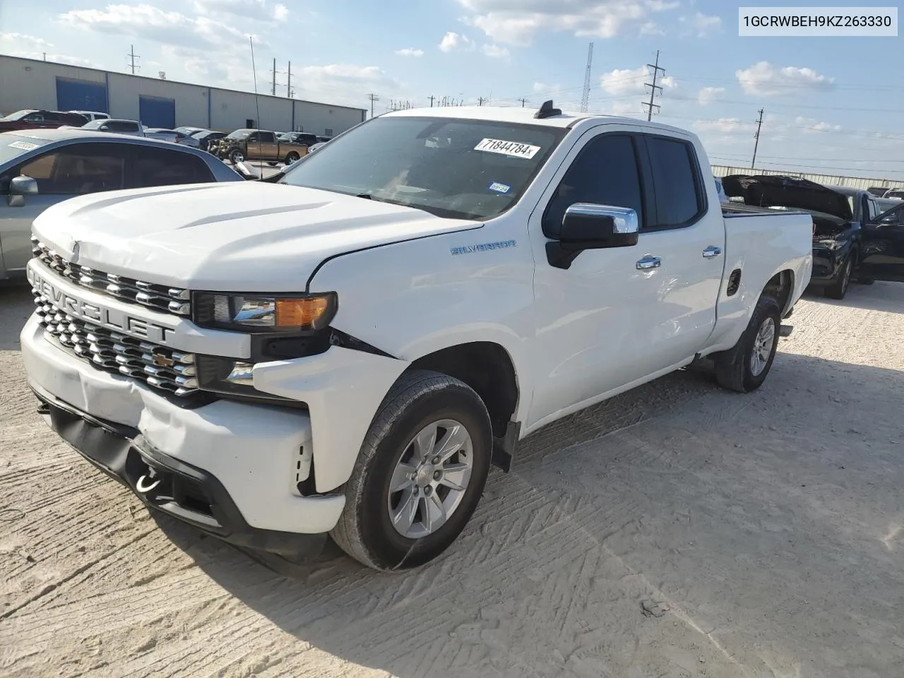 2019 Chevrolet Silverado C1500 Custom VIN: 1GCRWBEH9KZ263330 Lot: 71844784