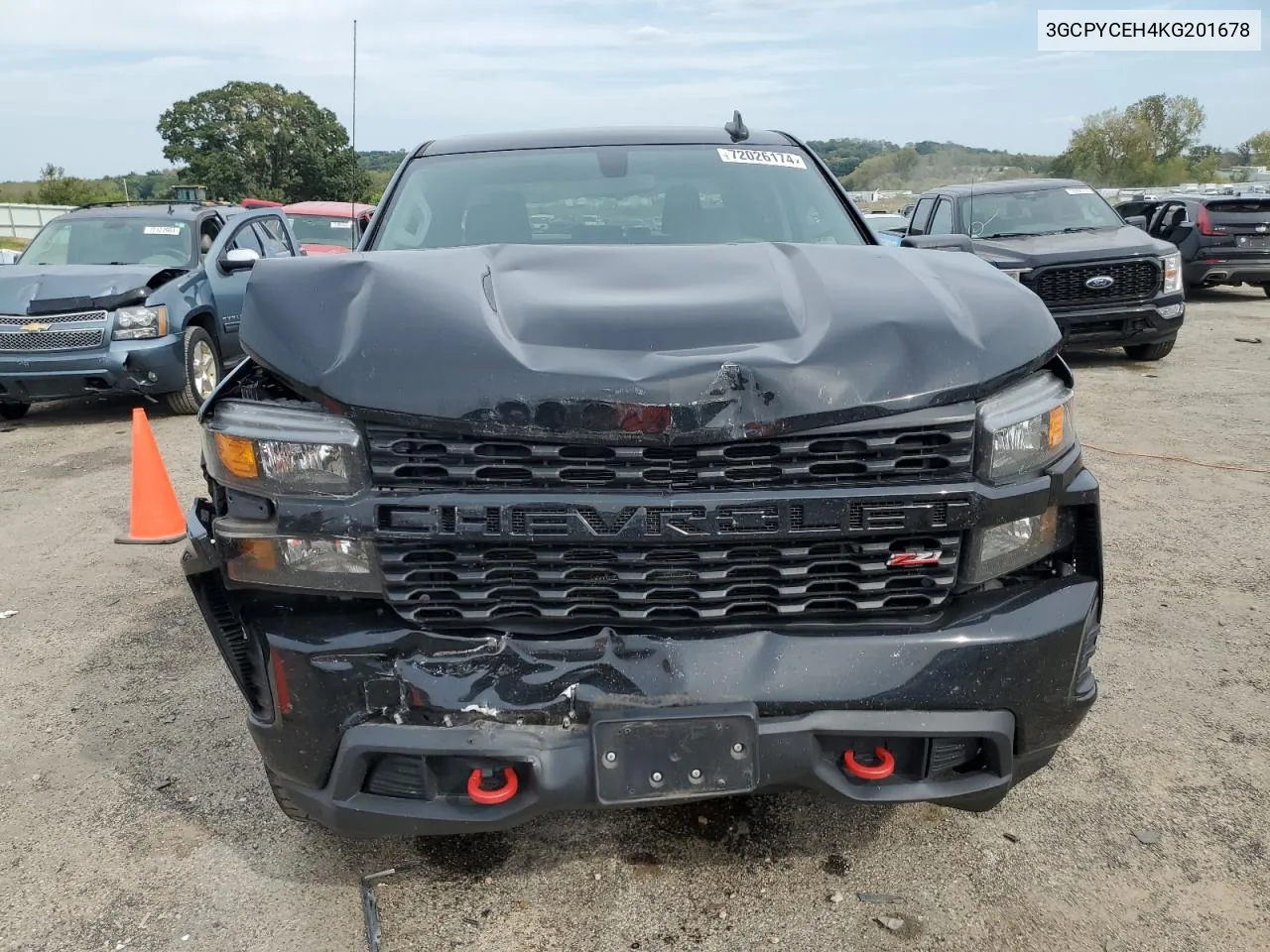 2019 Chevrolet Silverado K1500 Trail Boss Custom VIN: 3GCPYCEH4KG201678 Lot: 72026174