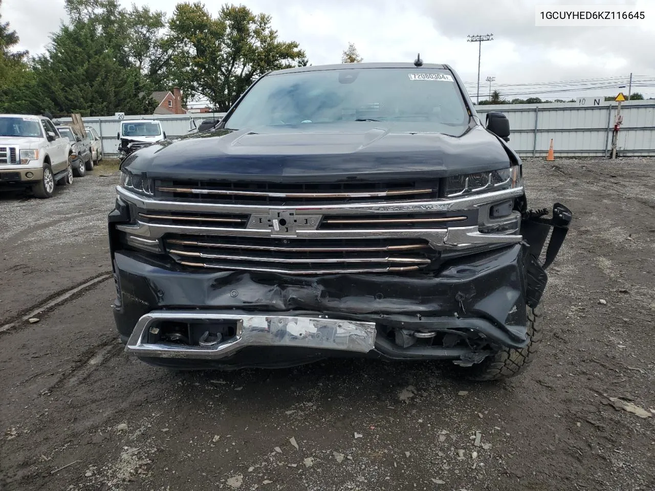 2019 Chevrolet Silverado K1500 High Country VIN: 1GCUYHED6KZ116645 Lot: 72080304