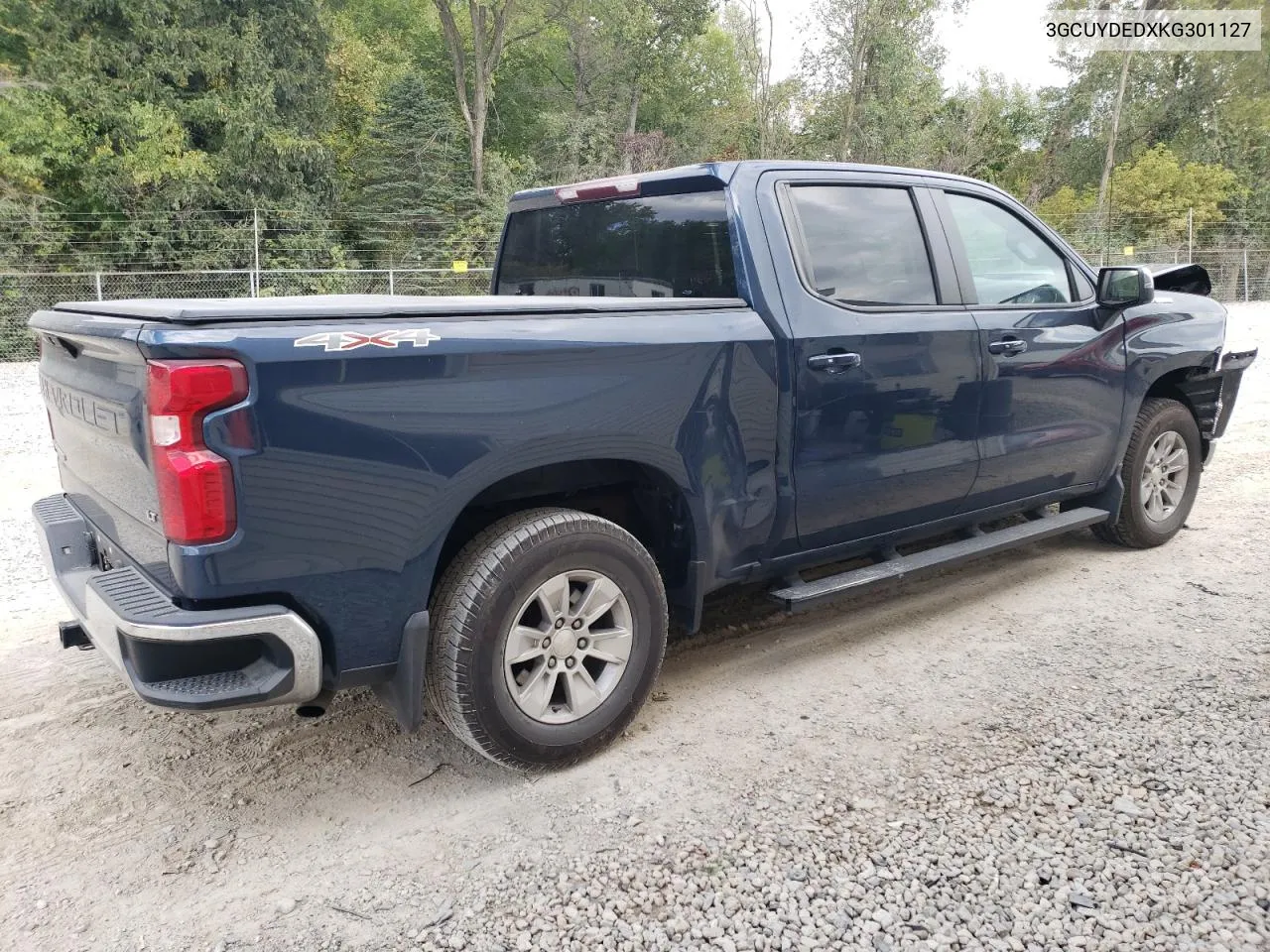 2019 Chevrolet Silverado K1500 Lt VIN: 3GCUYDEDXKG301127 Lot: 72315904