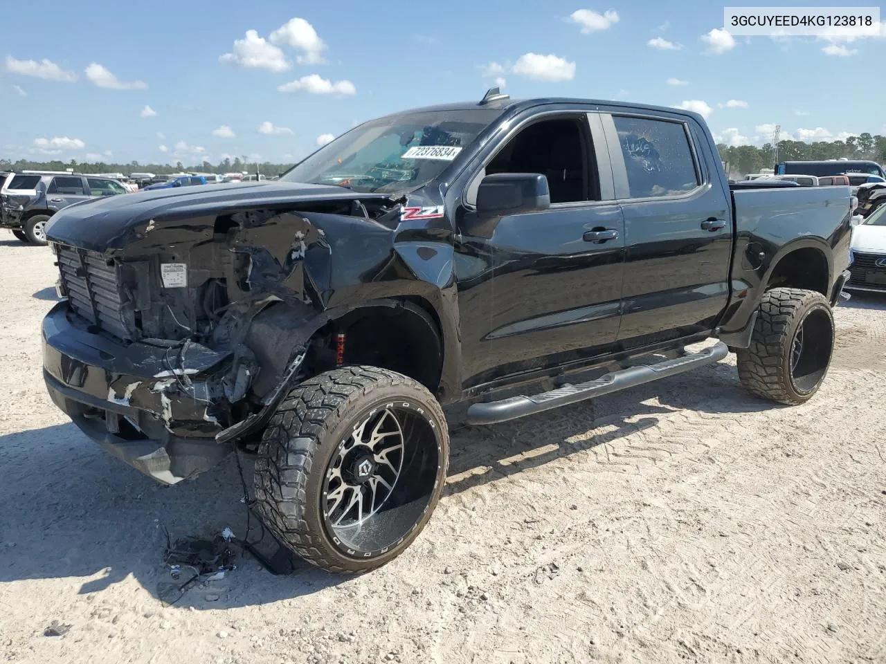 2019 Chevrolet Silverado K1500 Rst VIN: 3GCUYEED4KG123818 Lot: 72376834