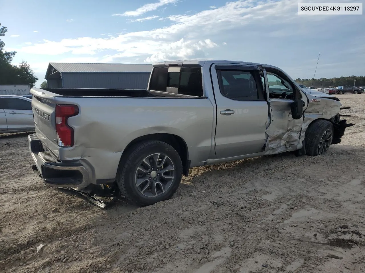 2019 Chevrolet Silverado K1500 Lt VIN: 3GCUYDED4KG113297 Lot: 72481794