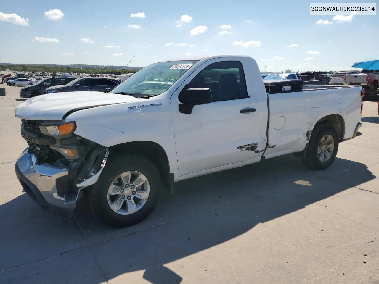 2019 Chevrolet Silverado C1500 VIN: 3GCNWAEH9KG235214 Lot: 72647664