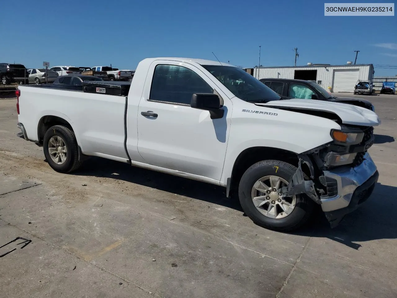 2019 Chevrolet Silverado C1500 VIN: 3GCNWAEH9KG235214 Lot: 72647664