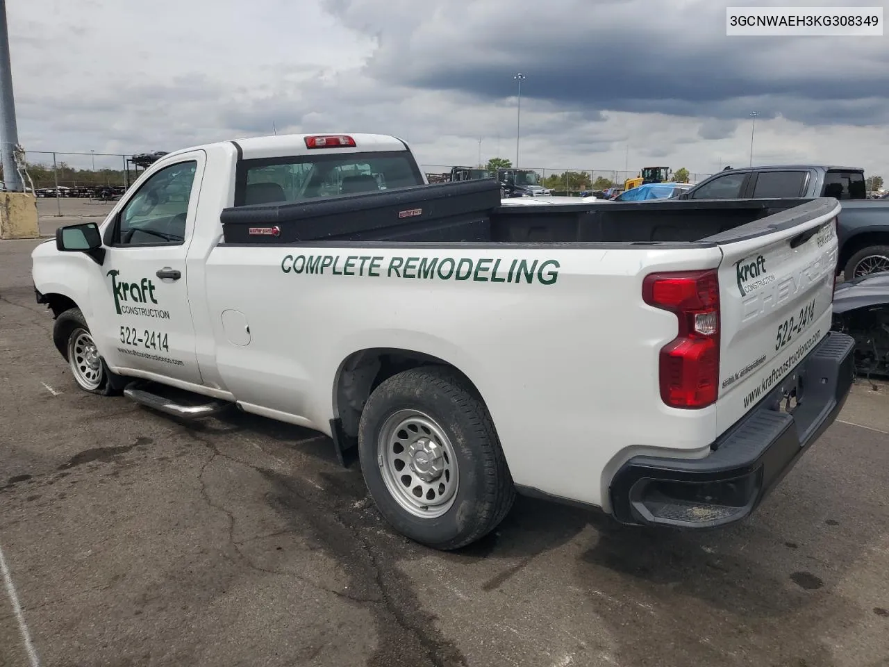 2019 Chevrolet Silverado C1500 VIN: 3GCNWAEH3KG308349 Lot: 72758554