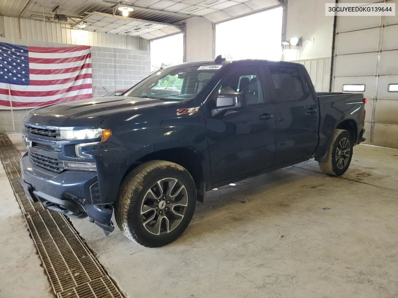 2019 Chevrolet Silverado K1500 Rst VIN: 3GCUYEED0KG139644 Lot: 72774984