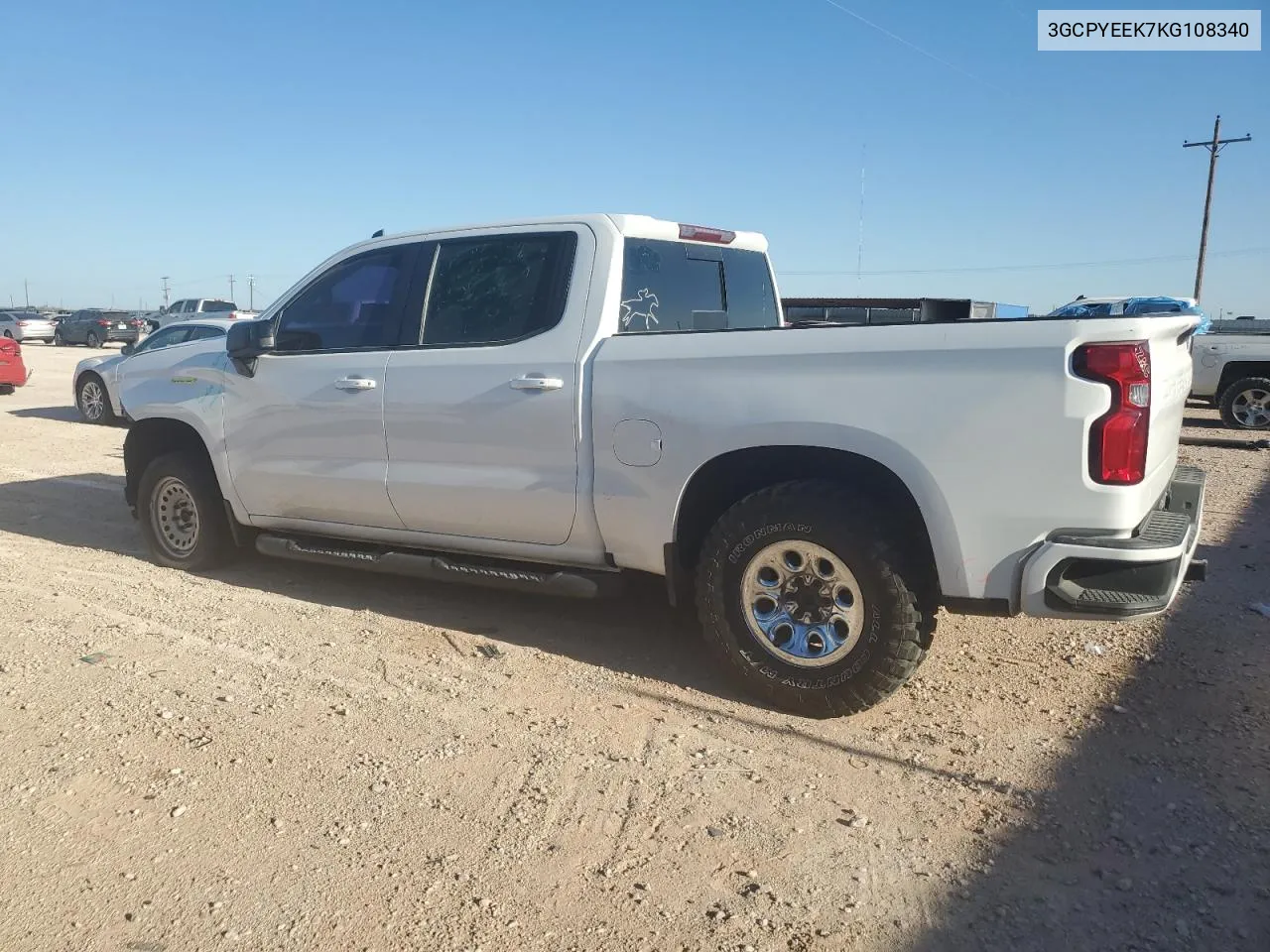 2019 Chevrolet Silverado K1500 Rst VIN: 3GCPYEEK7KG108340 Lot: 73012554