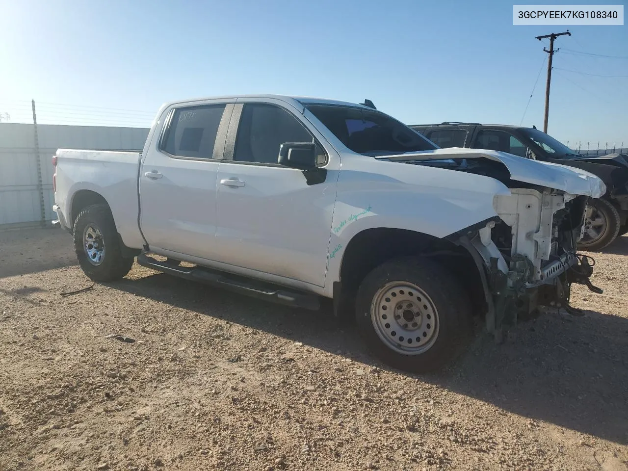 2019 Chevrolet Silverado K1500 Rst VIN: 3GCPYEEK7KG108340 Lot: 73012554