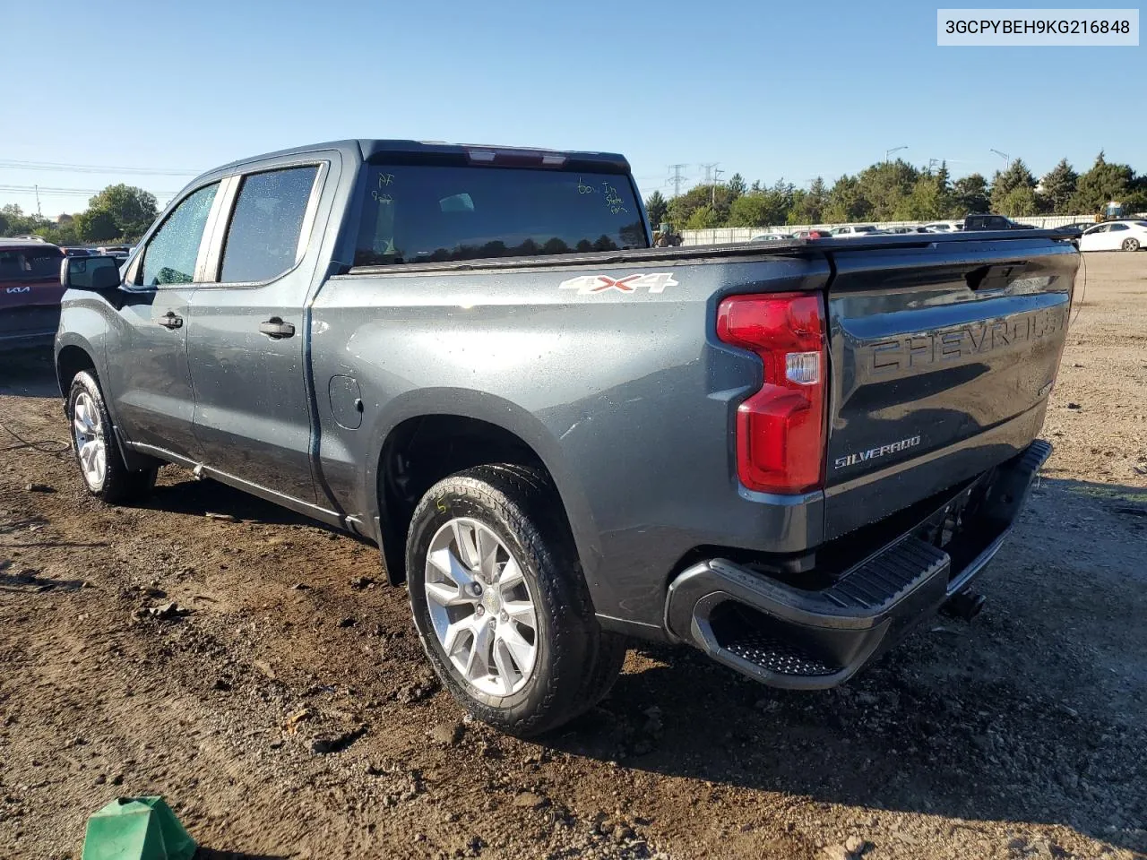 2019 Chevrolet Silverado K1500 Custom VIN: 3GCPYBEH9KG216848 Lot: 73127464