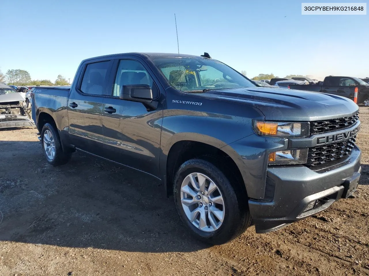 2019 Chevrolet Silverado K1500 Custom VIN: 3GCPYBEH9KG216848 Lot: 73127464