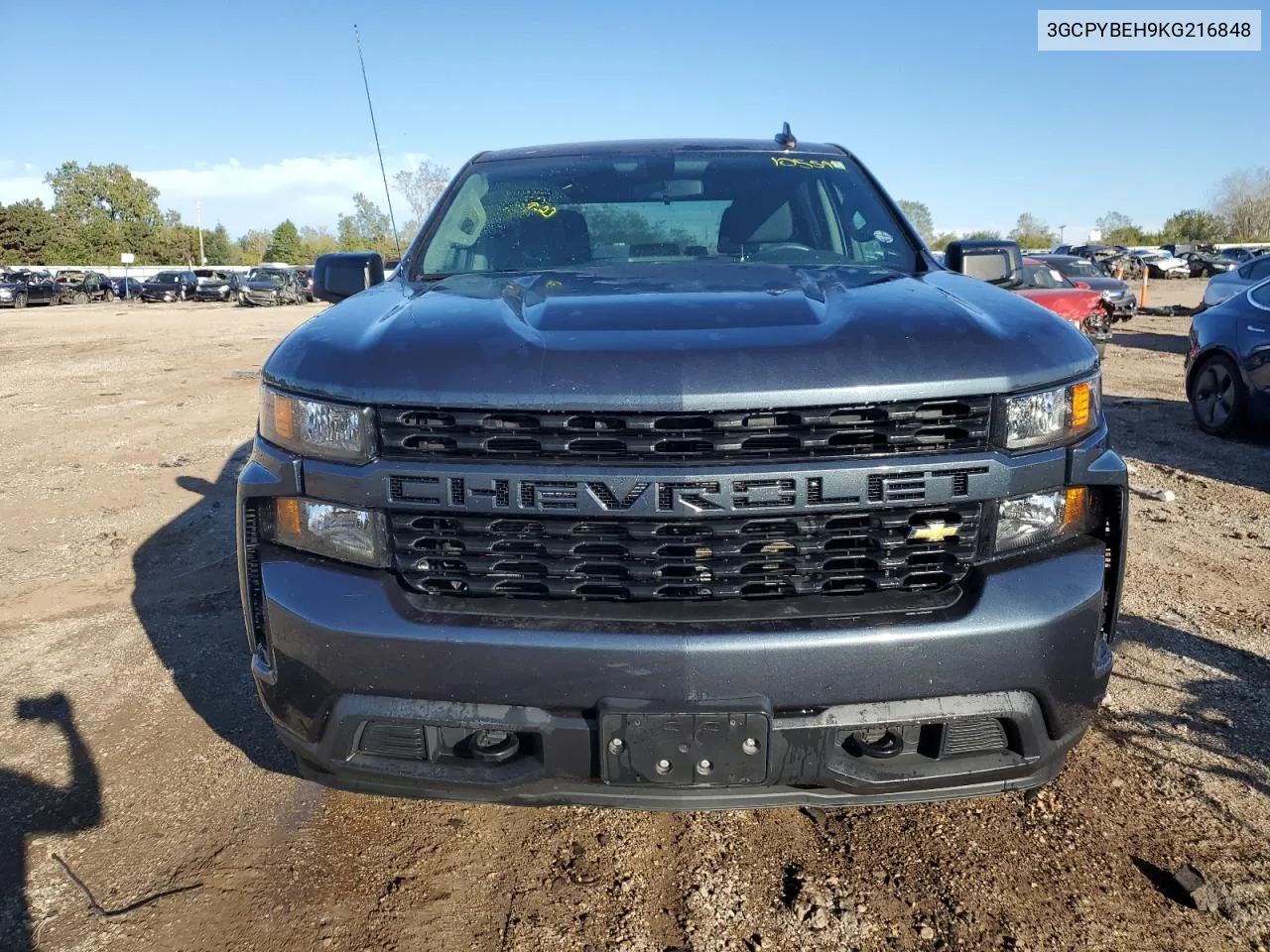 2019 Chevrolet Silverado K1500 Custom VIN: 3GCPYBEH9KG216848 Lot: 73127464