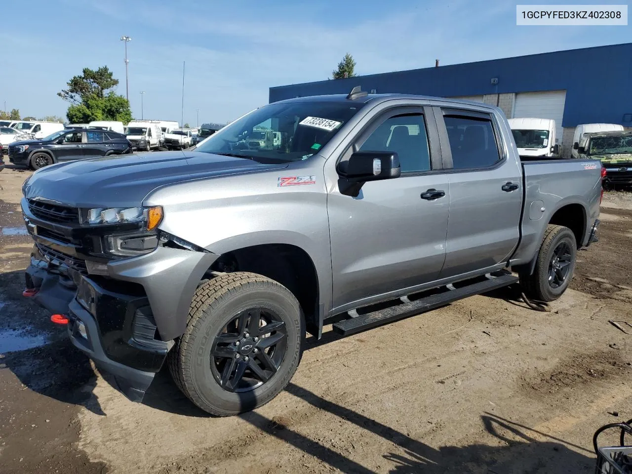 2019 Chevrolet Silverado K1500 Lt Trail Boss VIN: 1GCPYFED3KZ402308 Lot: 73238154