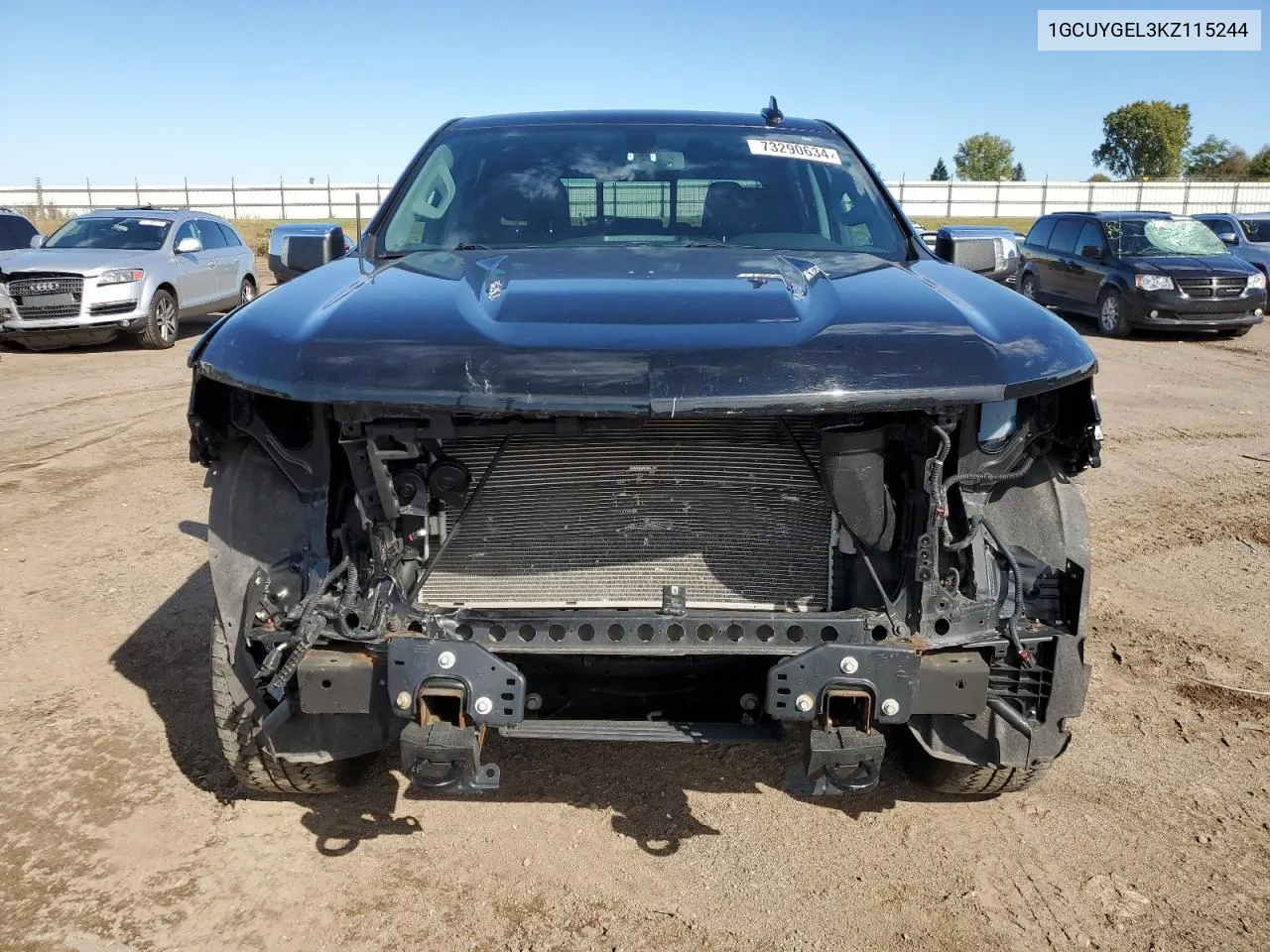 2019 Chevrolet Silverado K1500 Ltz VIN: 1GCUYGEL3KZ115244 Lot: 73290634