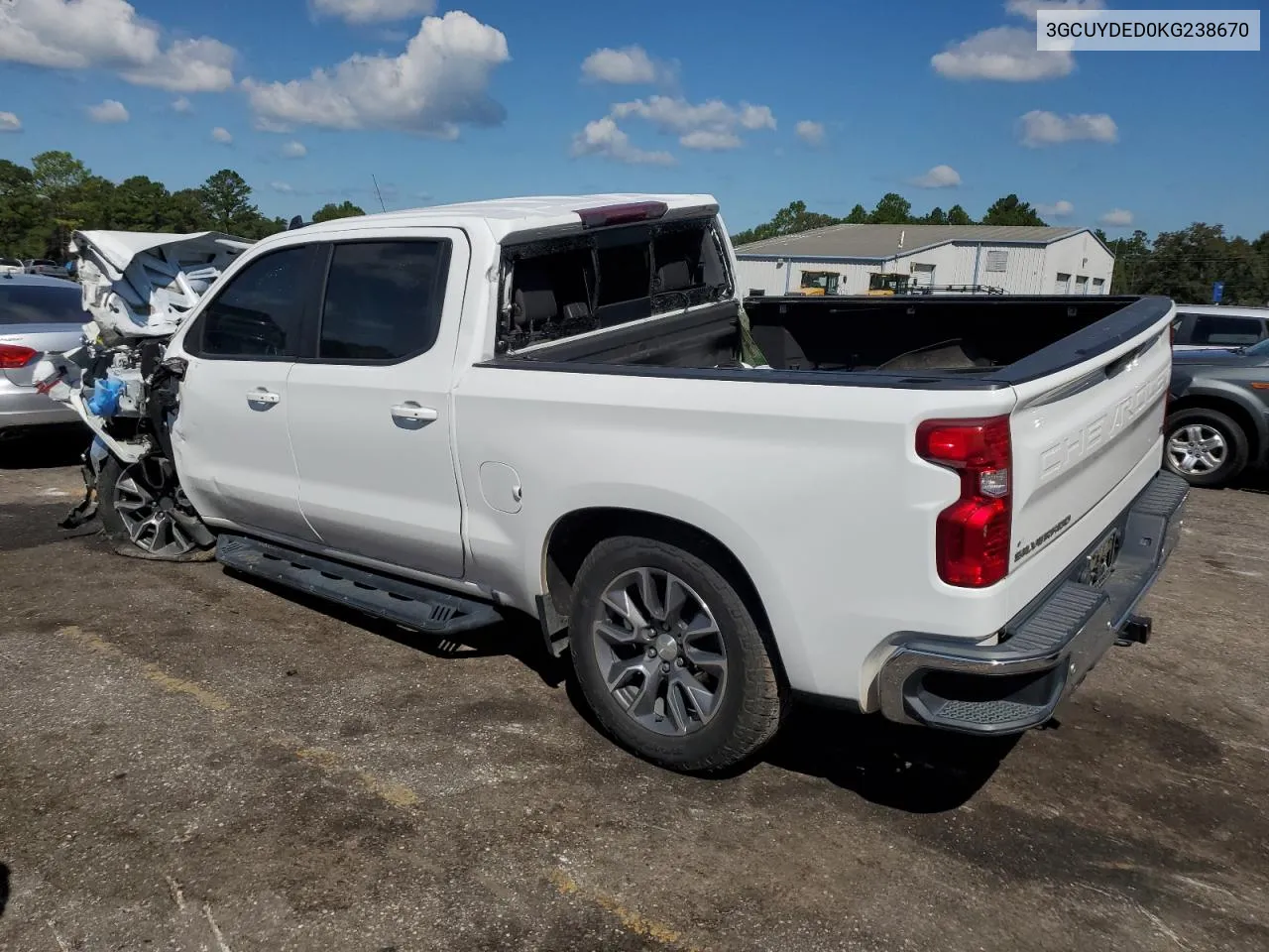 2019 Chevrolet Silverado K1500 Lt VIN: 3GCUYDED0KG238670 Lot: 73325774