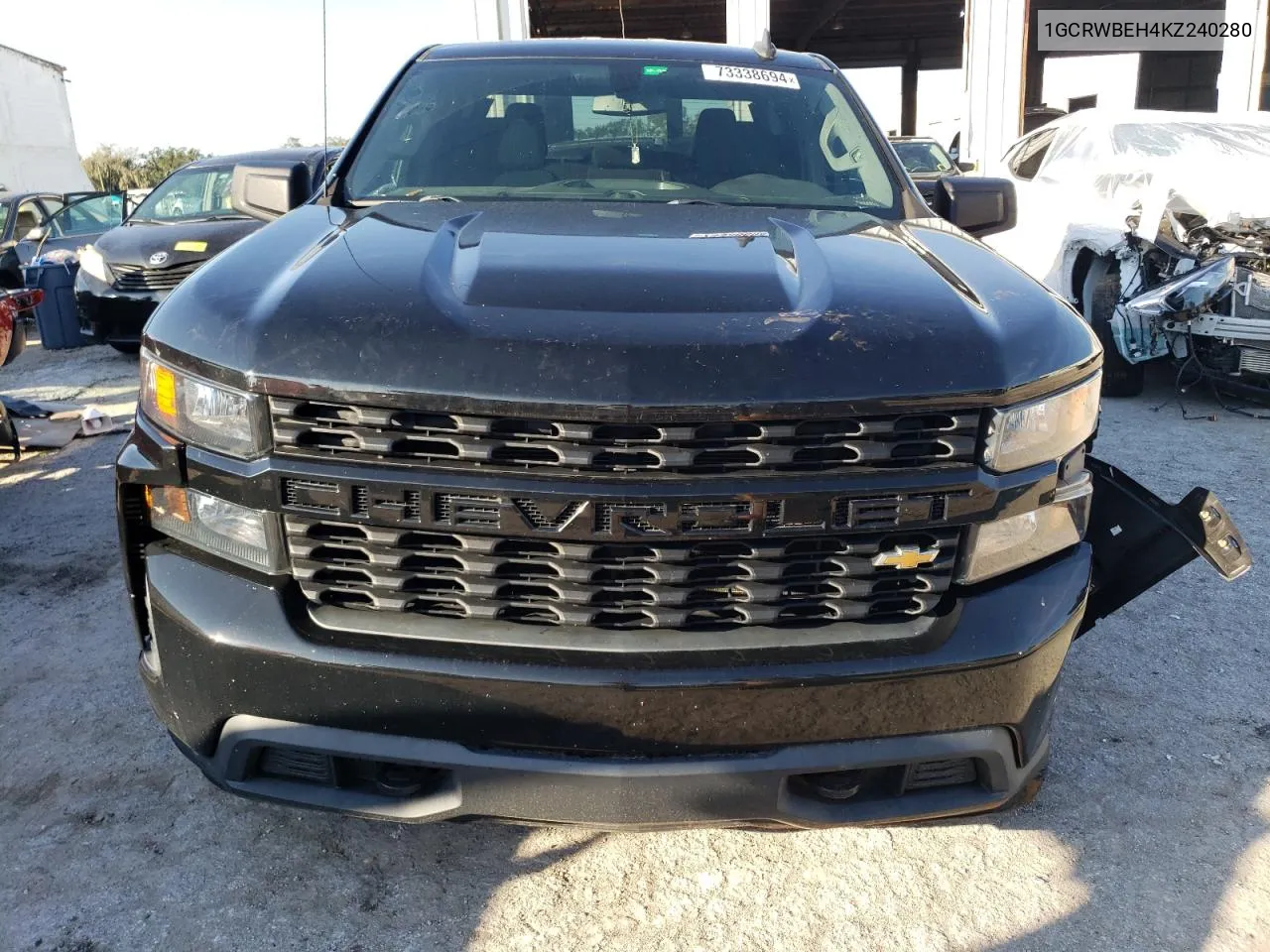 2019 Chevrolet Silverado C1500 Custom VIN: 1GCRWBEH4KZ240280 Lot: 73338694