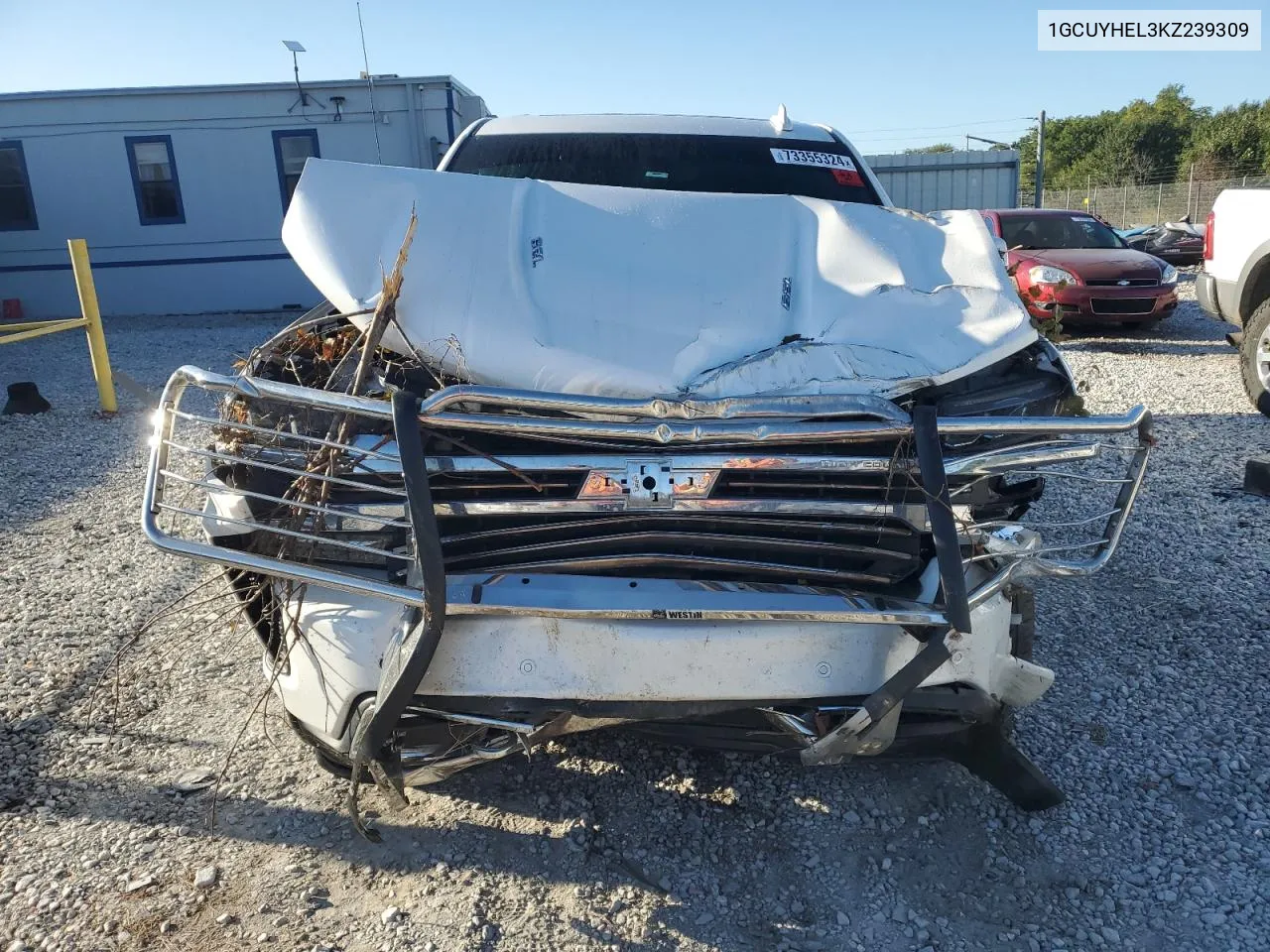 2019 Chevrolet Silverado K1500 High Country VIN: 1GCUYHEL3KZ239309 Lot: 73355324