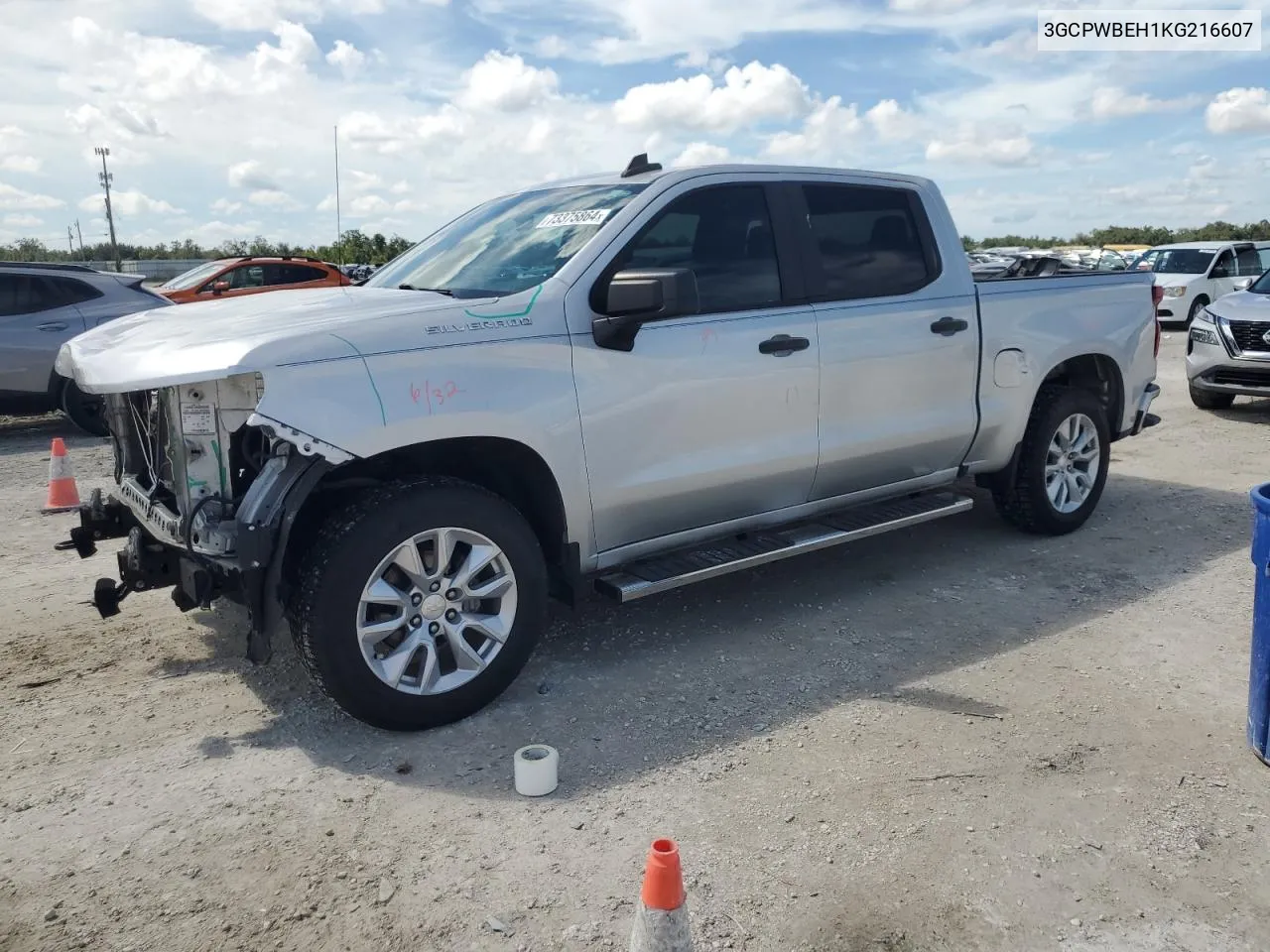 2019 Chevrolet Silverado C1500 Custom VIN: 3GCPWBEH1KG216607 Lot: 73375864