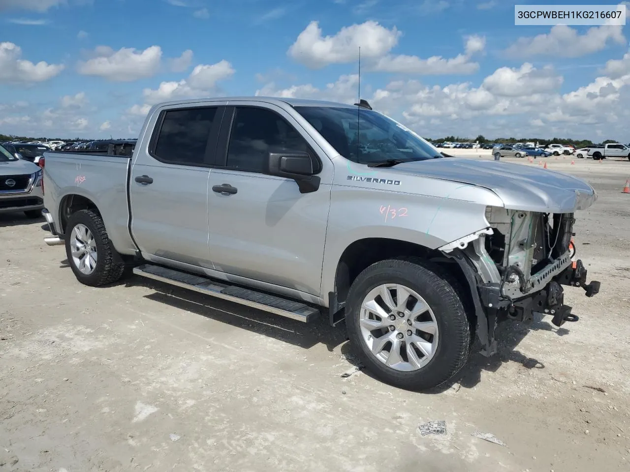 2019 Chevrolet Silverado C1500 Custom VIN: 3GCPWBEH1KG216607 Lot: 73375864