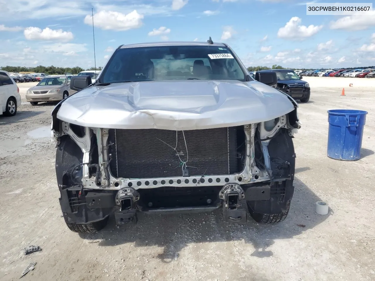 2019 Chevrolet Silverado C1500 Custom VIN: 3GCPWBEH1KG216607 Lot: 73375864