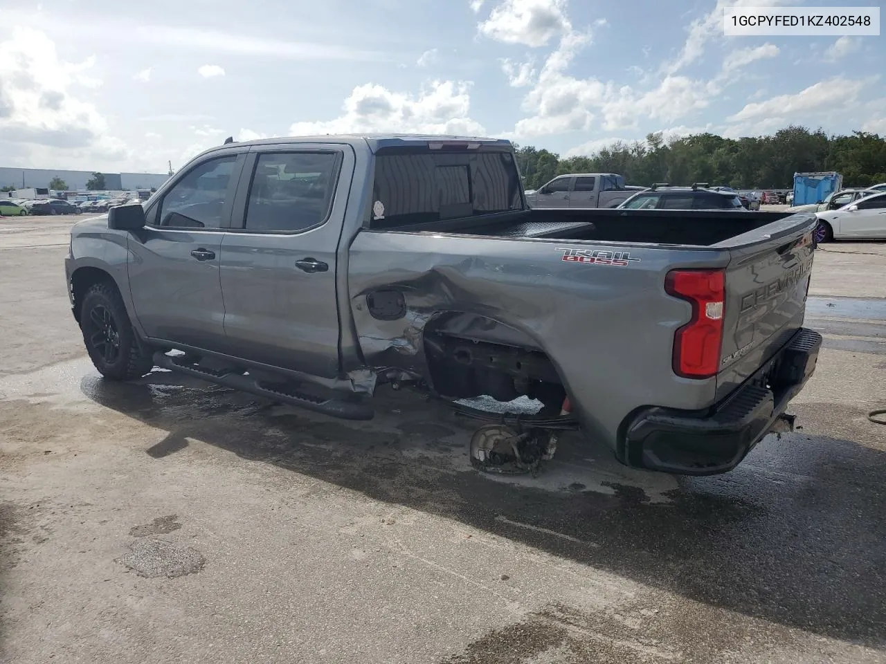 2019 Chevrolet Silverado K1500 Lt Trail Boss VIN: 1GCPYFED1KZ402548 Lot: 73554334