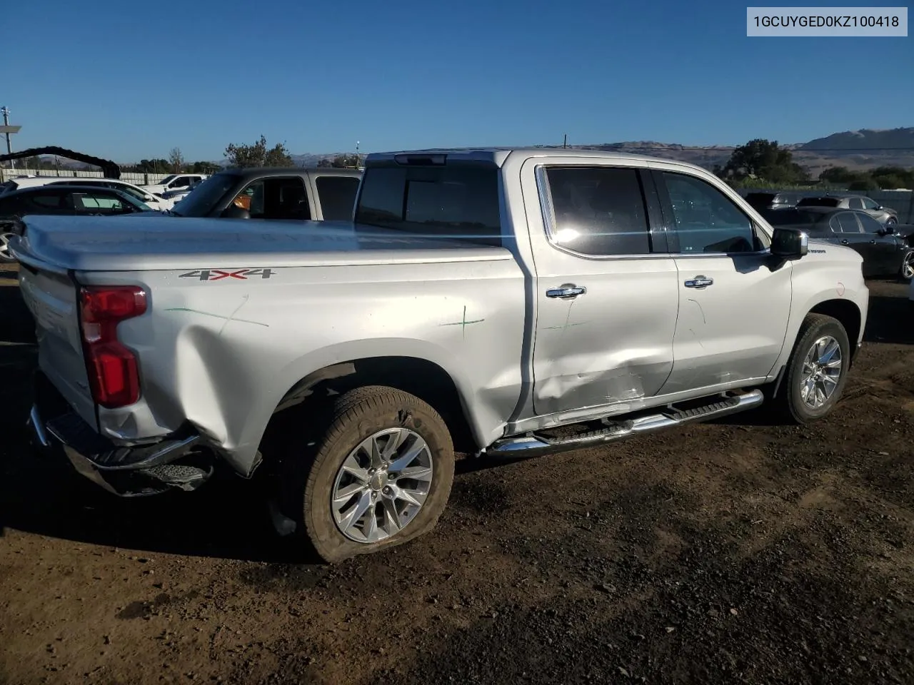 2019 Chevrolet Silverado K1500 Ltz VIN: 1GCUYGED0KZ100418 Lot: 73759924