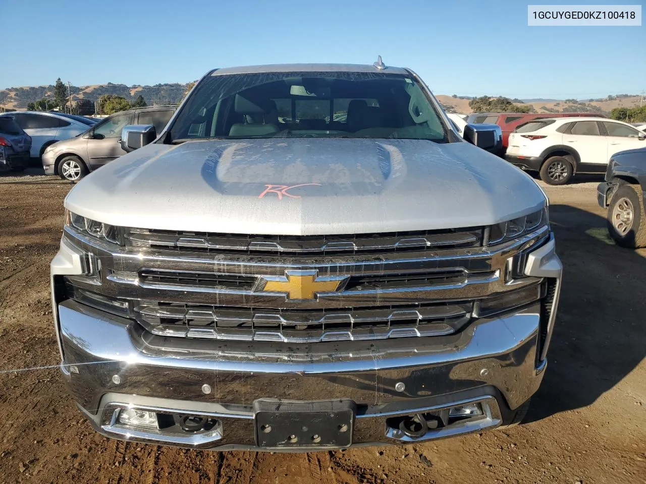 2019 Chevrolet Silverado K1500 Ltz VIN: 1GCUYGED0KZ100418 Lot: 73759924