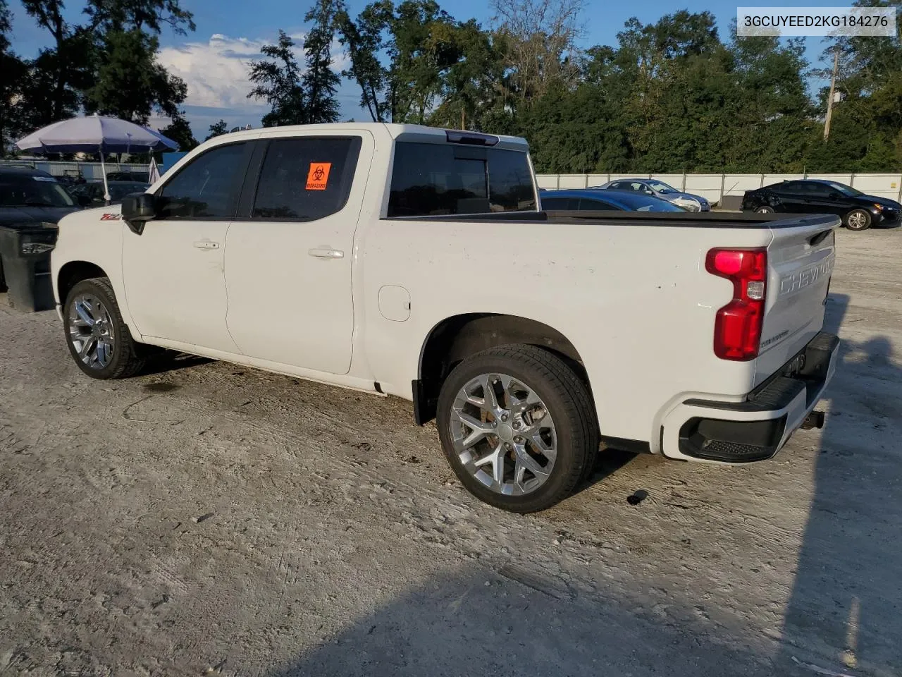 2019 Chevrolet Silverado K1500 Rst VIN: 3GCUYEED2KG184276 Lot: 73765254