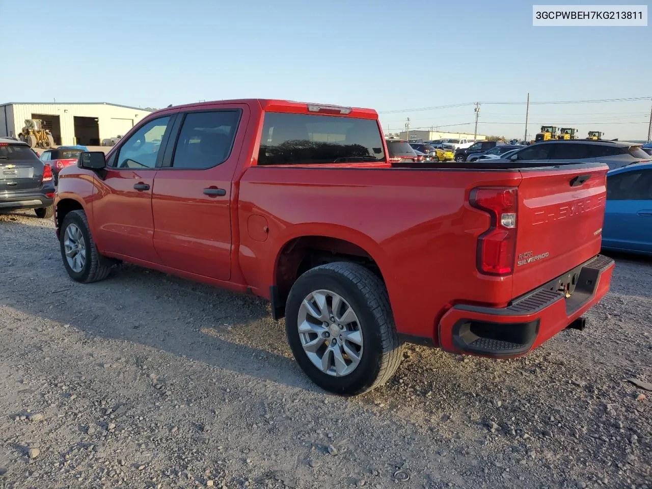 2019 Chevrolet Silverado C1500 Custom VIN: 3GCPWBEH7KG213811 Lot: 73964984