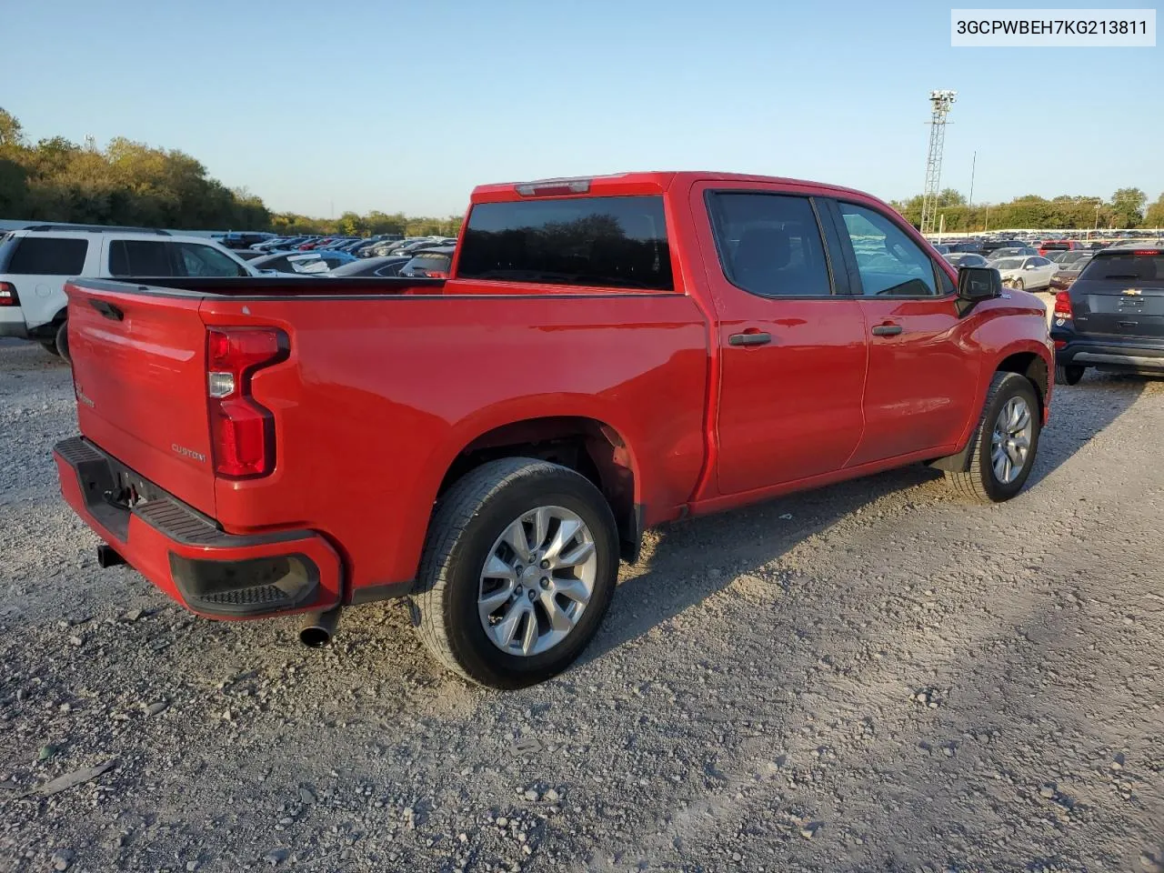 2019 Chevrolet Silverado C1500 Custom VIN: 3GCPWBEH7KG213811 Lot: 73964984