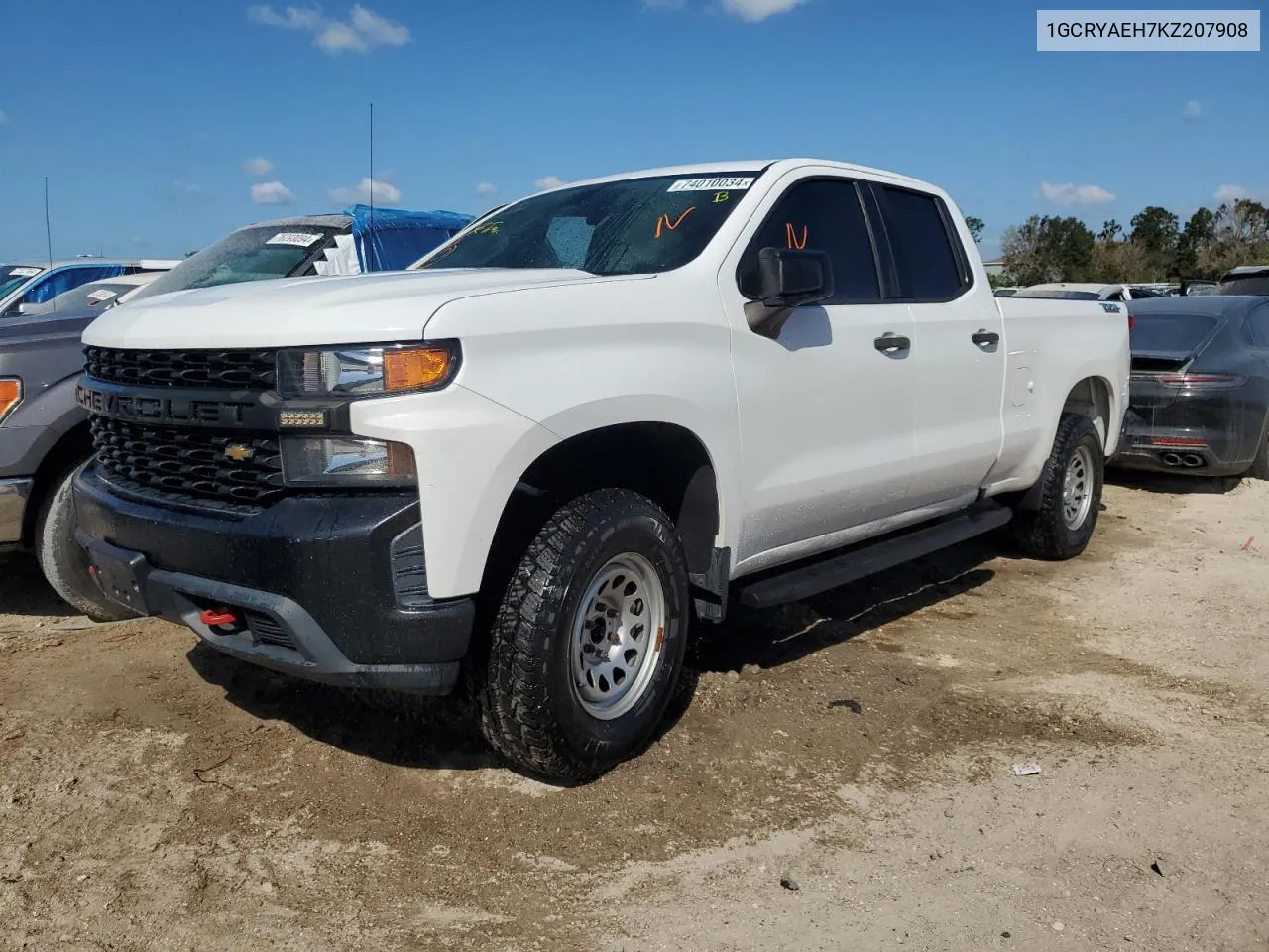 2019 Chevrolet Silverado K1500 VIN: 1GCRYAEH7KZ207908 Lot: 74010034