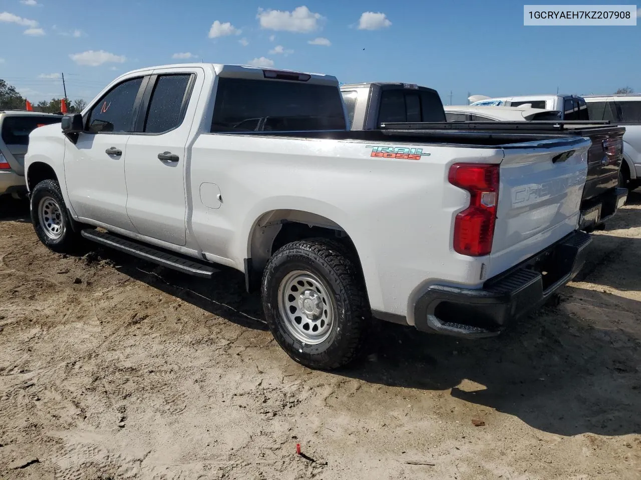 2019 Chevrolet Silverado K1500 VIN: 1GCRYAEH7KZ207908 Lot: 74010034