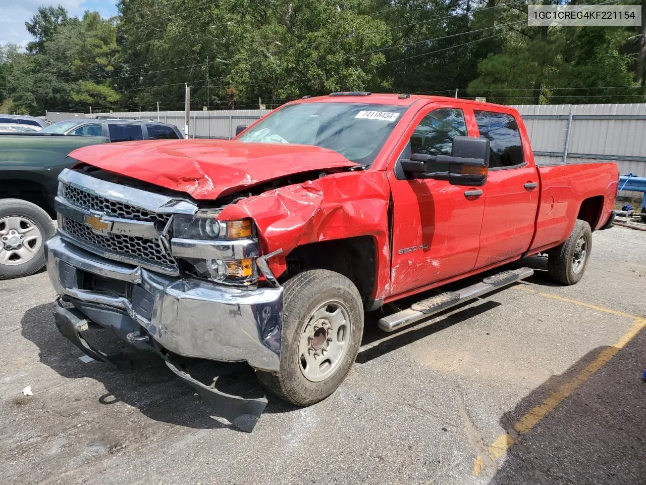 2019 Chevrolet Silverado C2500 Heavy Duty VIN: 1GC1CREG4KF221154 Lot: 74118454