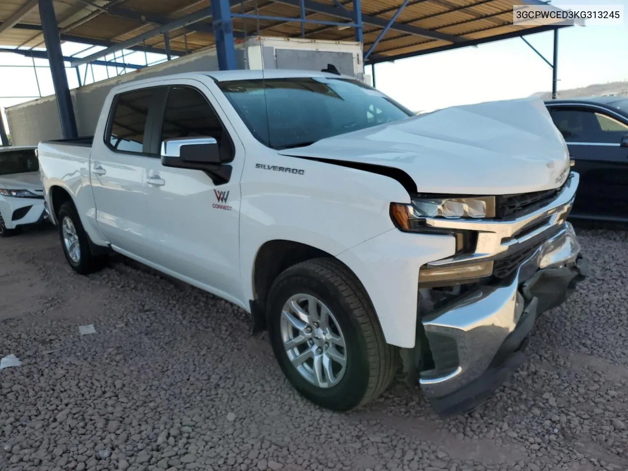 2019 Chevrolet Silverado C1500 Lt VIN: 3GCPWCED3KG313245 Lot: 74571324