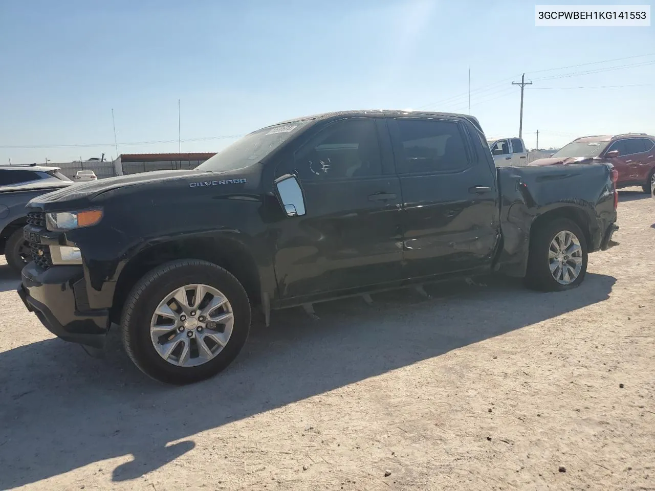 2019 Chevrolet Silverado C1500 Custom VIN: 3GCPWBEH1KG141553 Lot: 74580674