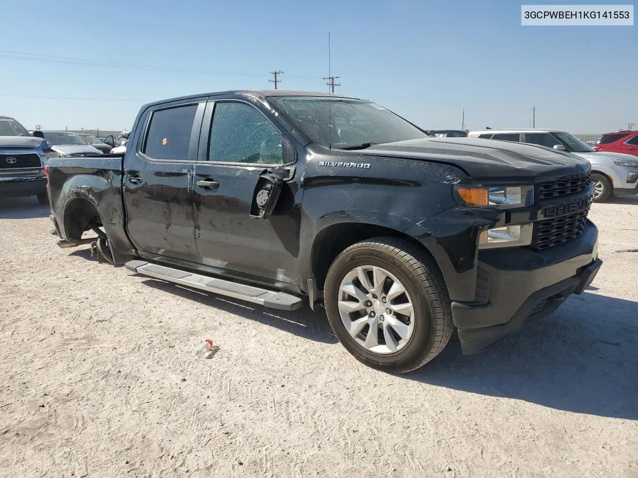 2019 Chevrolet Silverado C1500 Custom VIN: 3GCPWBEH1KG141553 Lot: 74580674