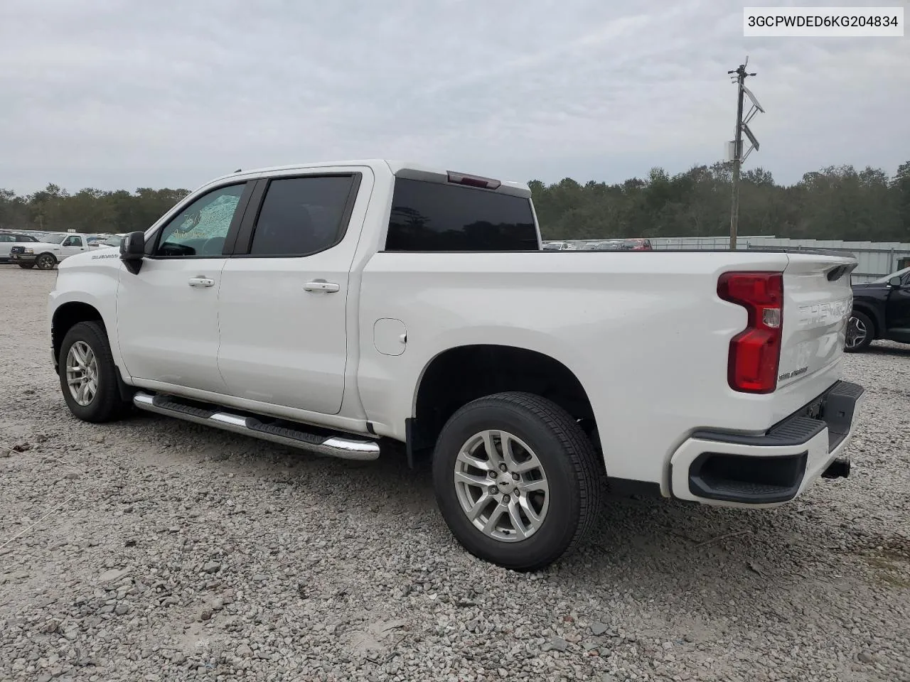 2019 Chevrolet Silverado C1500 Rst VIN: 3GCPWDED6KG204834 Lot: 75107444