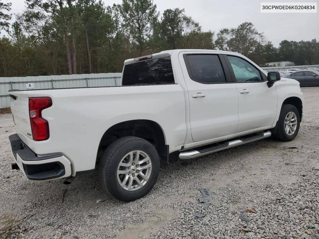 2019 Chevrolet Silverado C1500 Rst VIN: 3GCPWDED6KG204834 Lot: 75107444