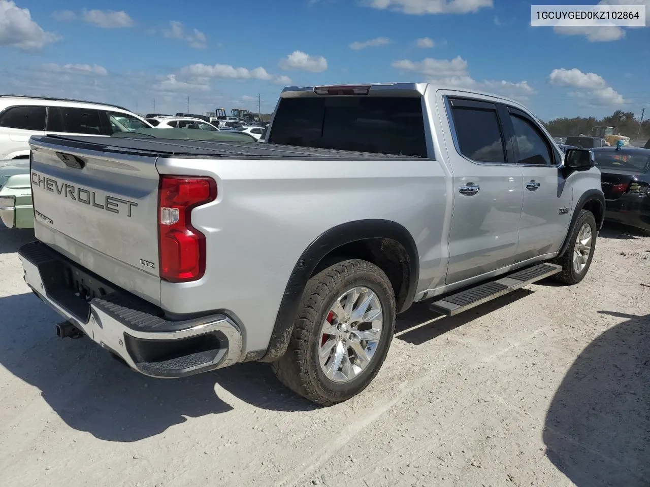 2019 Chevrolet Silverado K1500 Ltz VIN: 1GCUYGED0KZ102864 Lot: 76735234