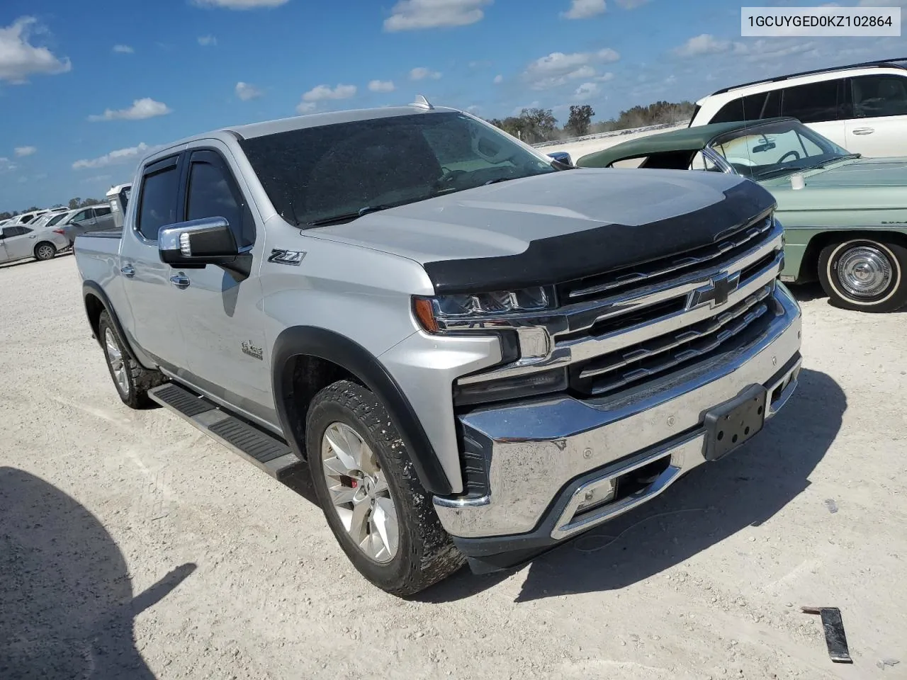 2019 Chevrolet Silverado K1500 Ltz VIN: 1GCUYGED0KZ102864 Lot: 76735234